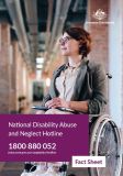 cover of National Disability Abuse and Neglect Hotline - Fact Sheet